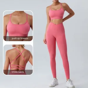 Seamless Nude Feel Yoga Clothes Women's Quick-drying Running Workout Bra trendy