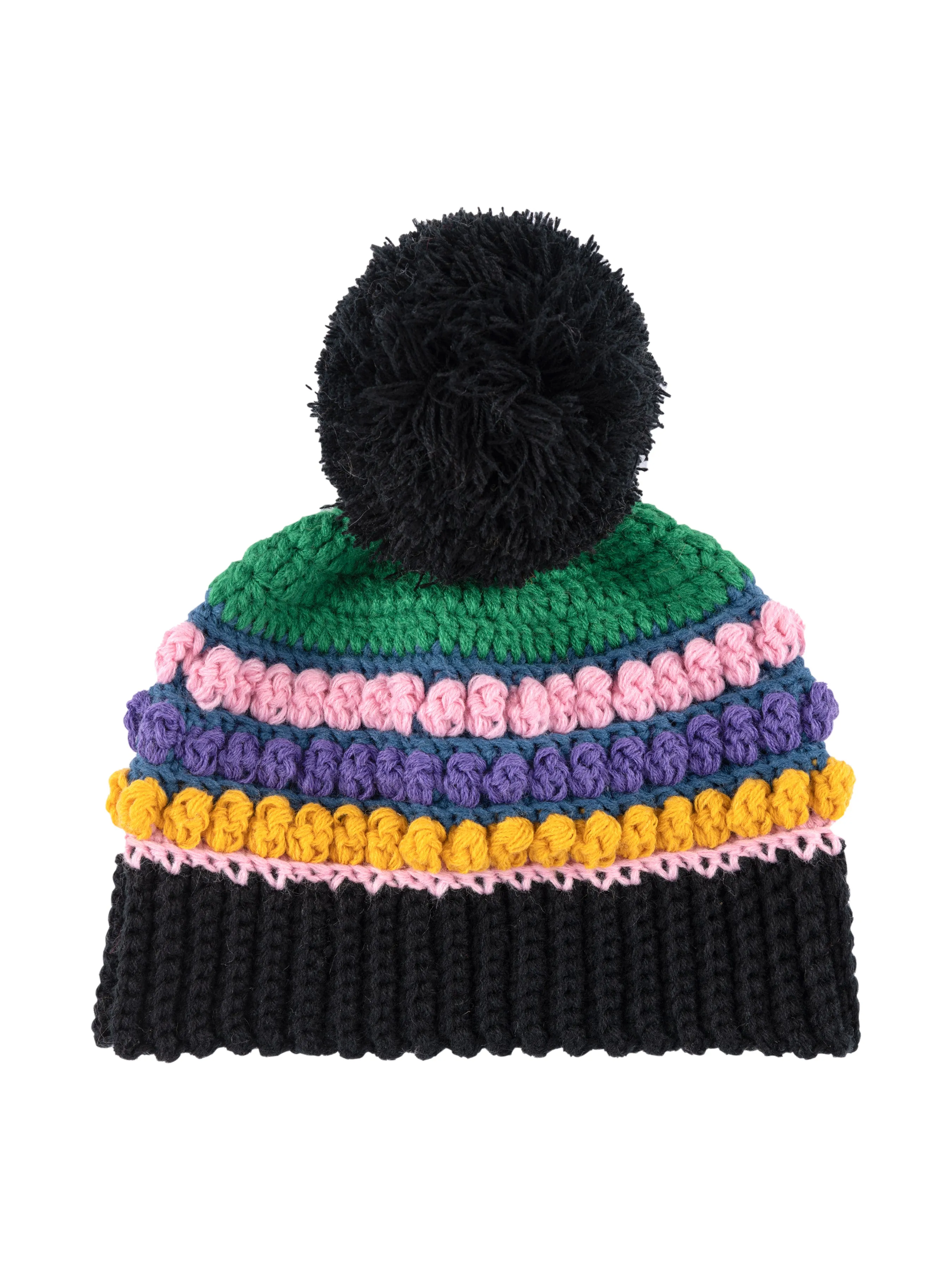 Shiraleah Vargas Stripe Knit Winter Hat/Beanie, Black