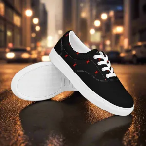 Silk Road | Women’s Lace-up Canvas Shoes | Crimson Diamond 2Tone