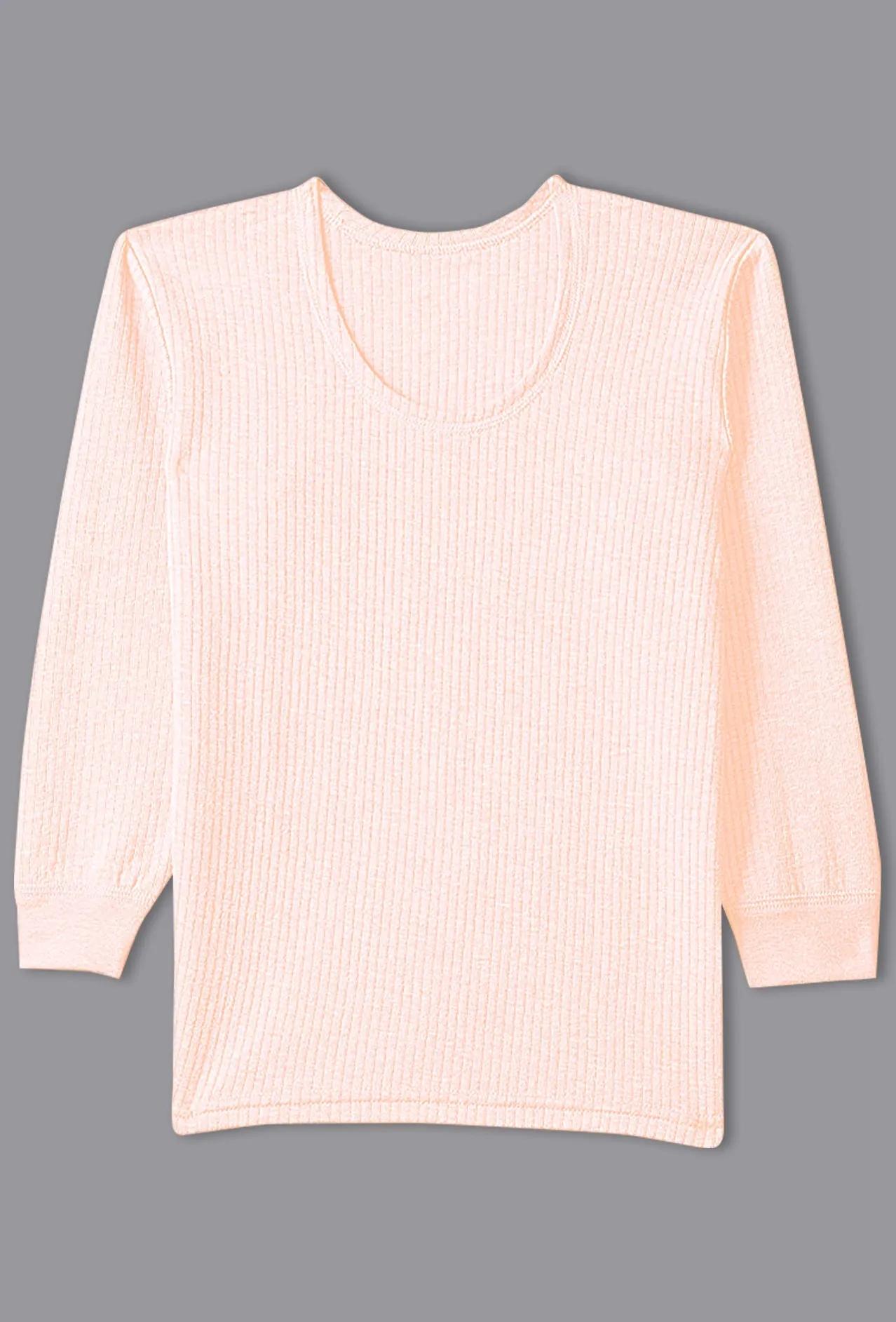 SONA Comfortable Full Sleeves Thermal for Kids Vest Shirt - Peach