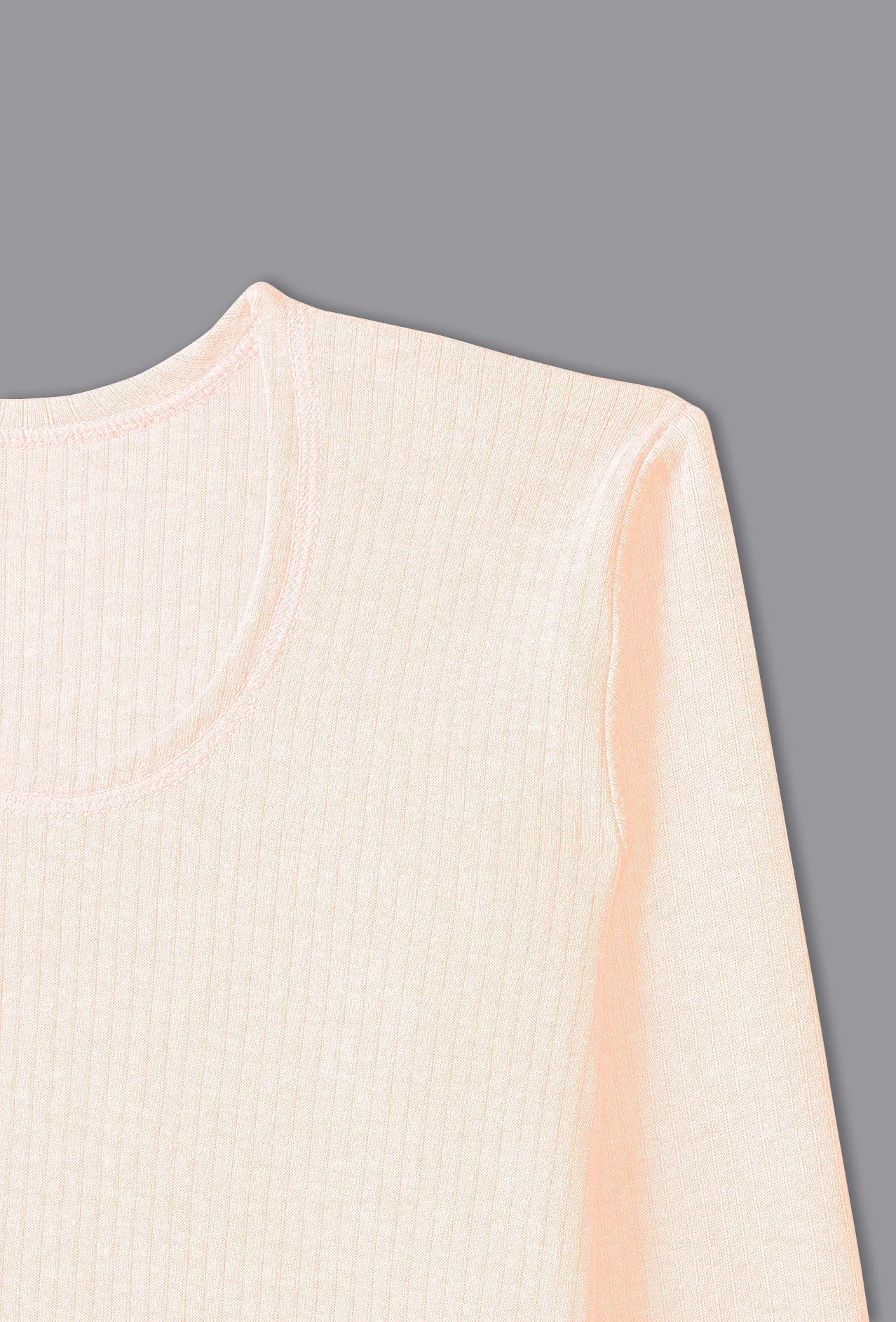 SONA Comfortable Full Sleeves Thermal for Kids Vest Shirt - Peach