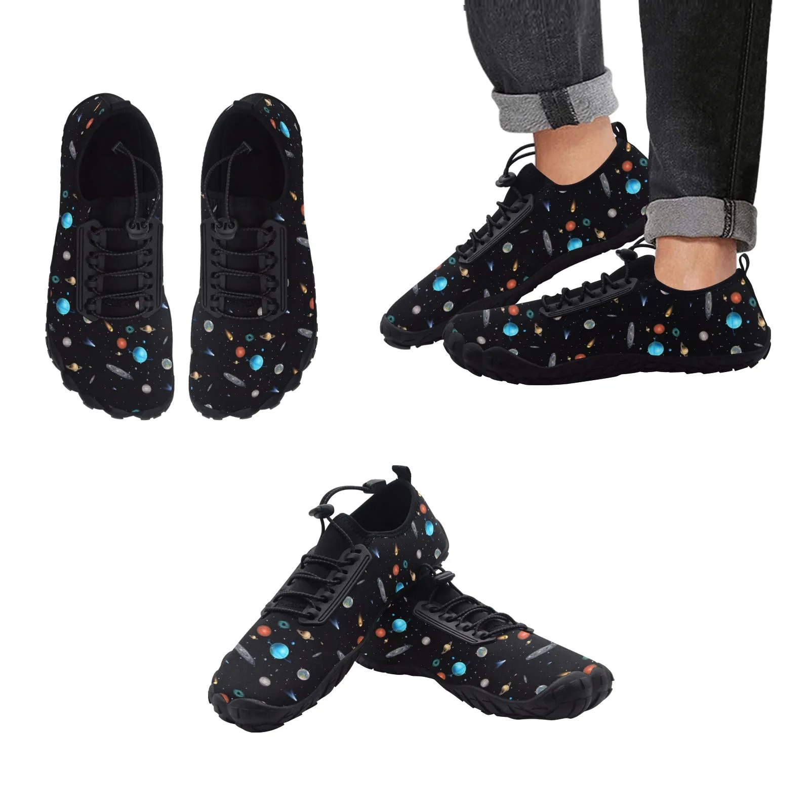 space Women's Drawstring Barefoot Water Shoes(Model KY21093)