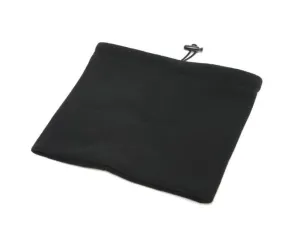 SPORX Polyester Fleece Neck Gaiter Warmer Scarf v2 - Black on Black