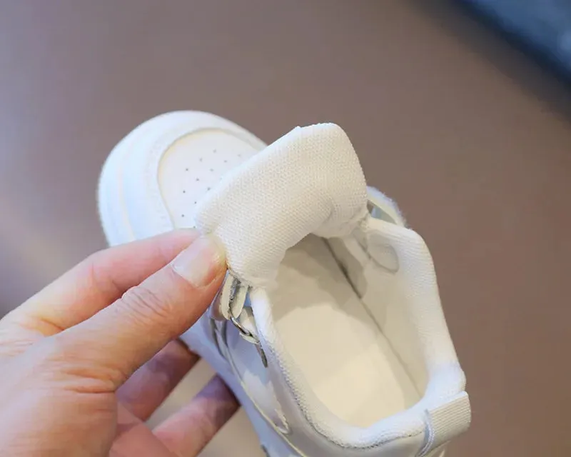 SpringStep Anti-Slip Children's White Sports Shoes
