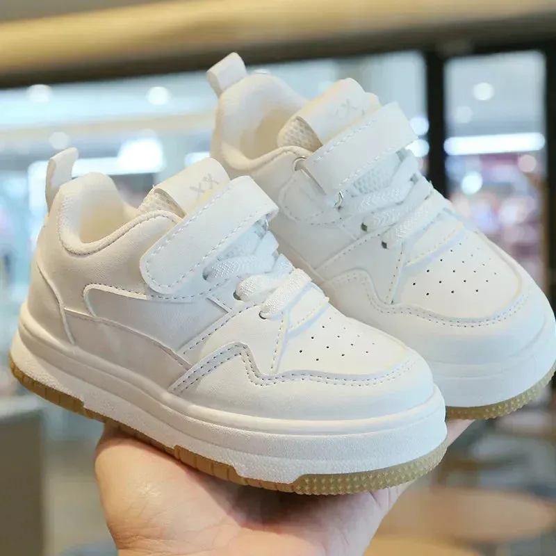 SpringStep Anti-Slip Children's White Sports Shoes