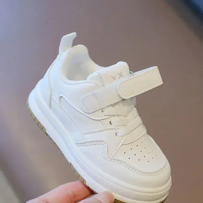 SpringStep Anti-Slip Children's White Sports Shoes