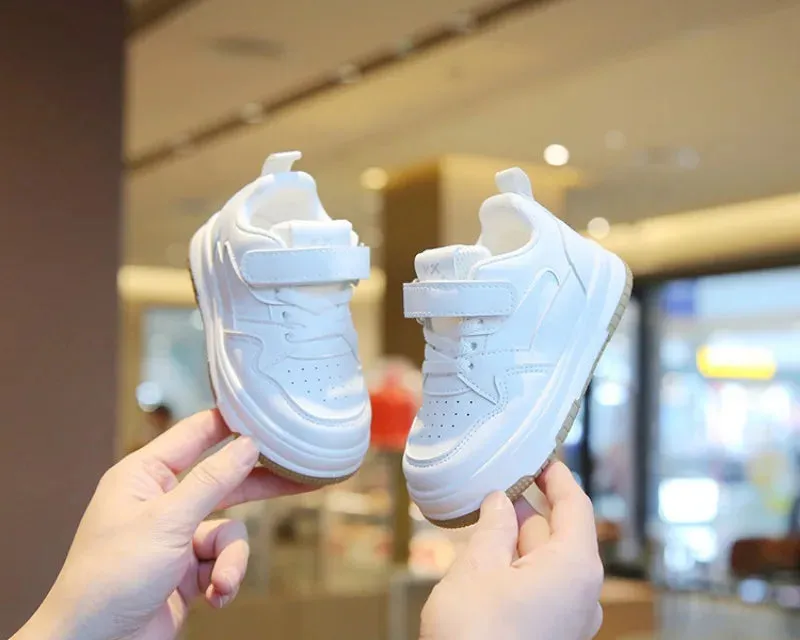 SpringStep Anti-Slip Children's White Sports Shoes