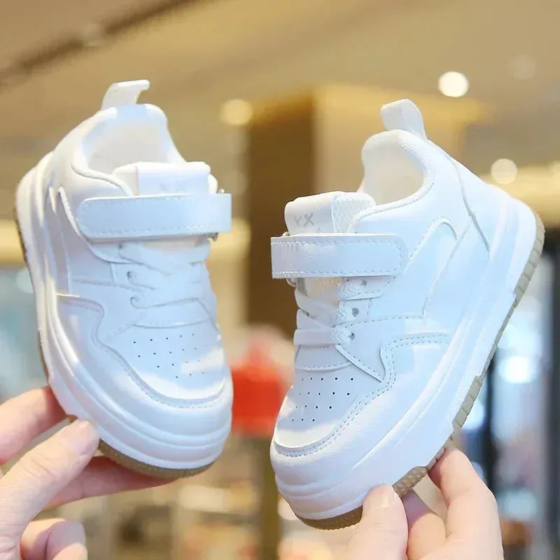 SpringStep Anti-Slip Children's White Sports Shoes