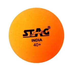 STAG Seam Plastic Table Tennis Ball (40mm, Orange) - Pack of 12