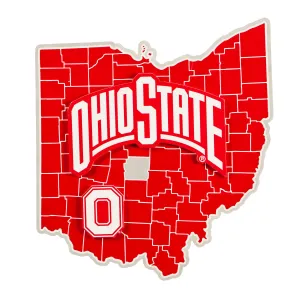 State Shape Wall Décor,, Ohio State University,6ws973