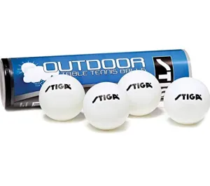 STIGA Water-Resistant, Durable, Outdoor Table Tennis Balls Minimize Wind Resistance (4-Pack)