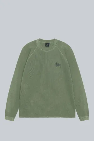 STUSSY RAGLAN THERMAL LONGSLEEVE PINE
