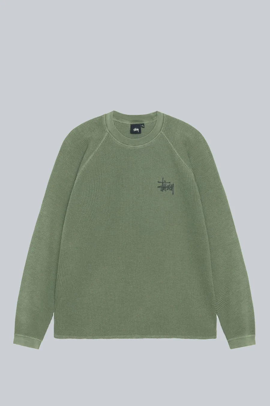 STUSSY RAGLAN THERMAL LONGSLEEVE PINE