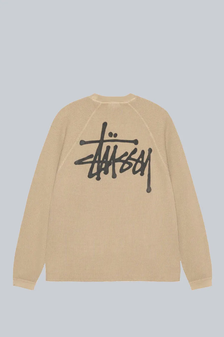 STUSSY RAGLAN THERMAL LONGSLEEVE SAND