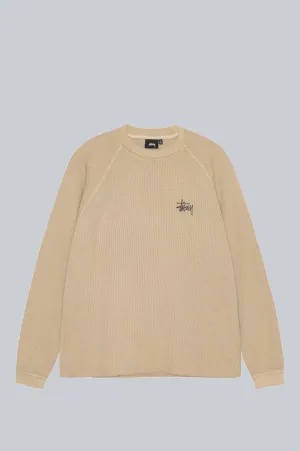 STUSSY RAGLAN THERMAL LONGSLEEVE SAND