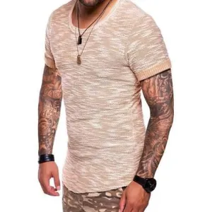Summer Breathable Jacquard Casual T Shirts
