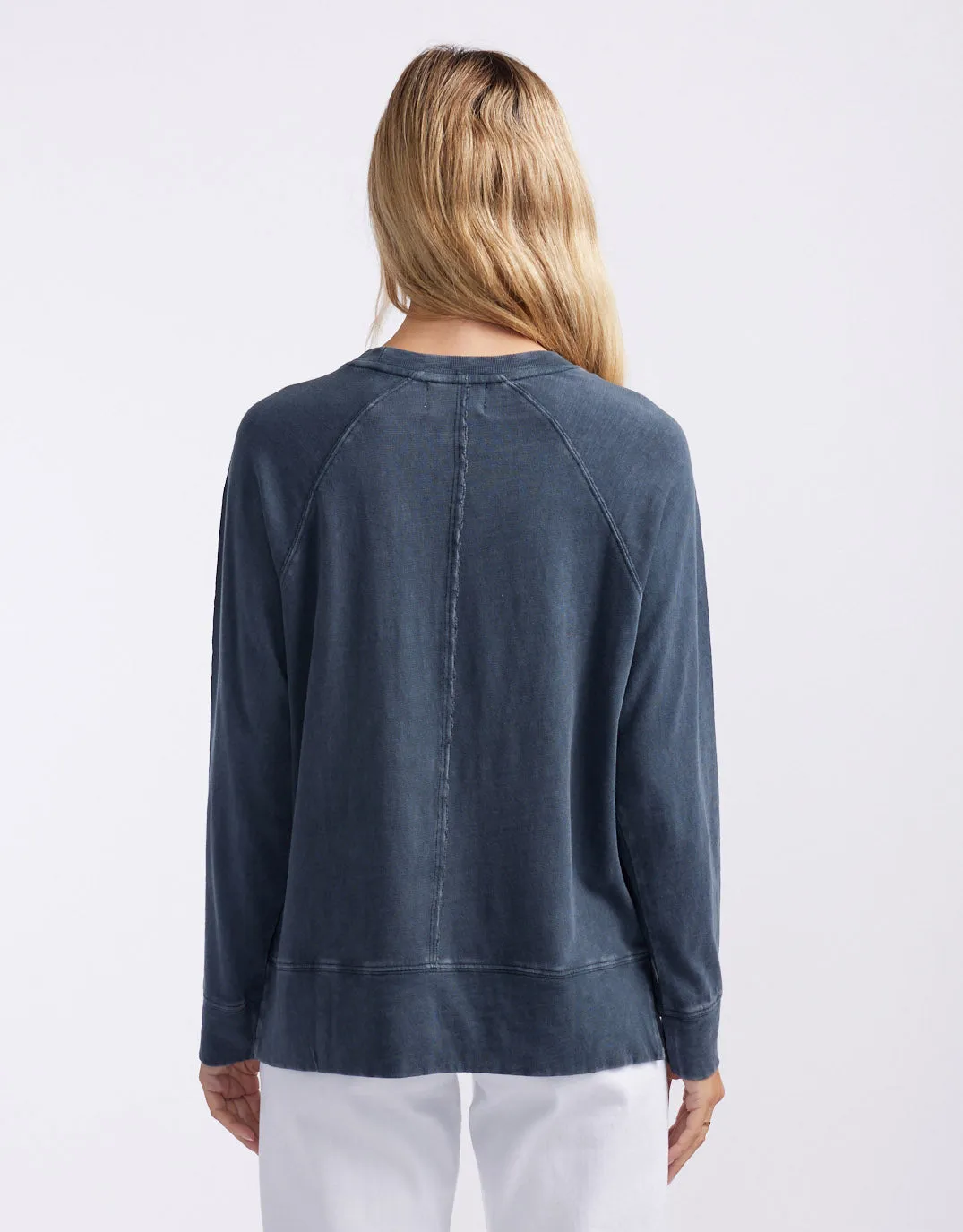 Sunset Throw On Top - Washed Navy