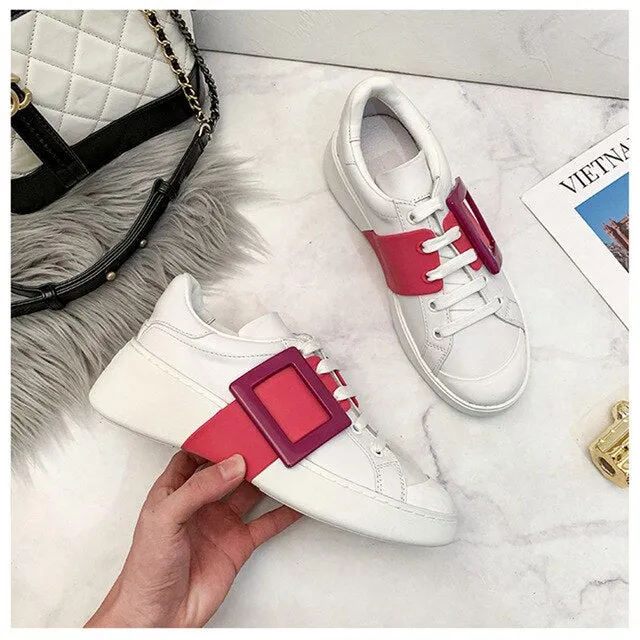 Sweeheart 2020 new leather women‘s shoes buckle sports women's shoes casual sports women's shoes fashion women's shoes 35-40