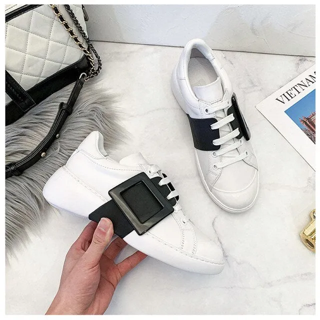 Sweeheart 2020 new leather women‘s shoes buckle sports women's shoes casual sports women's shoes fashion women's shoes 35-40