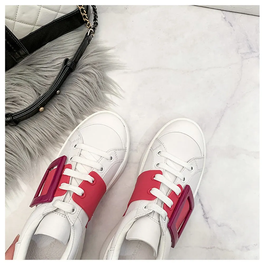 Sweeheart 2020 new leather women‘s shoes buckle sports women's shoes casual sports women's shoes fashion women's shoes 35-40
