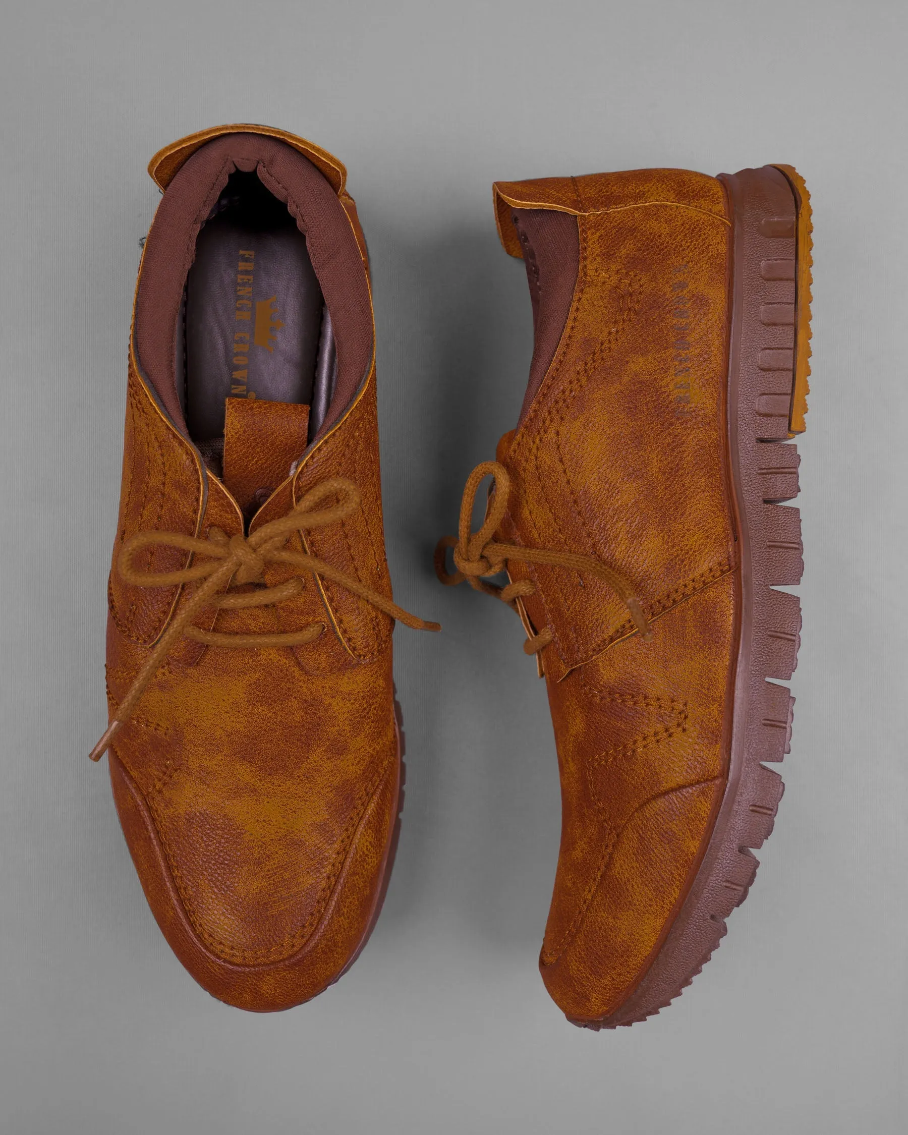 Tan Comfortable and Casual Derby Shoes
