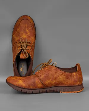 Tan Comfortable and Casual Derby Shoes