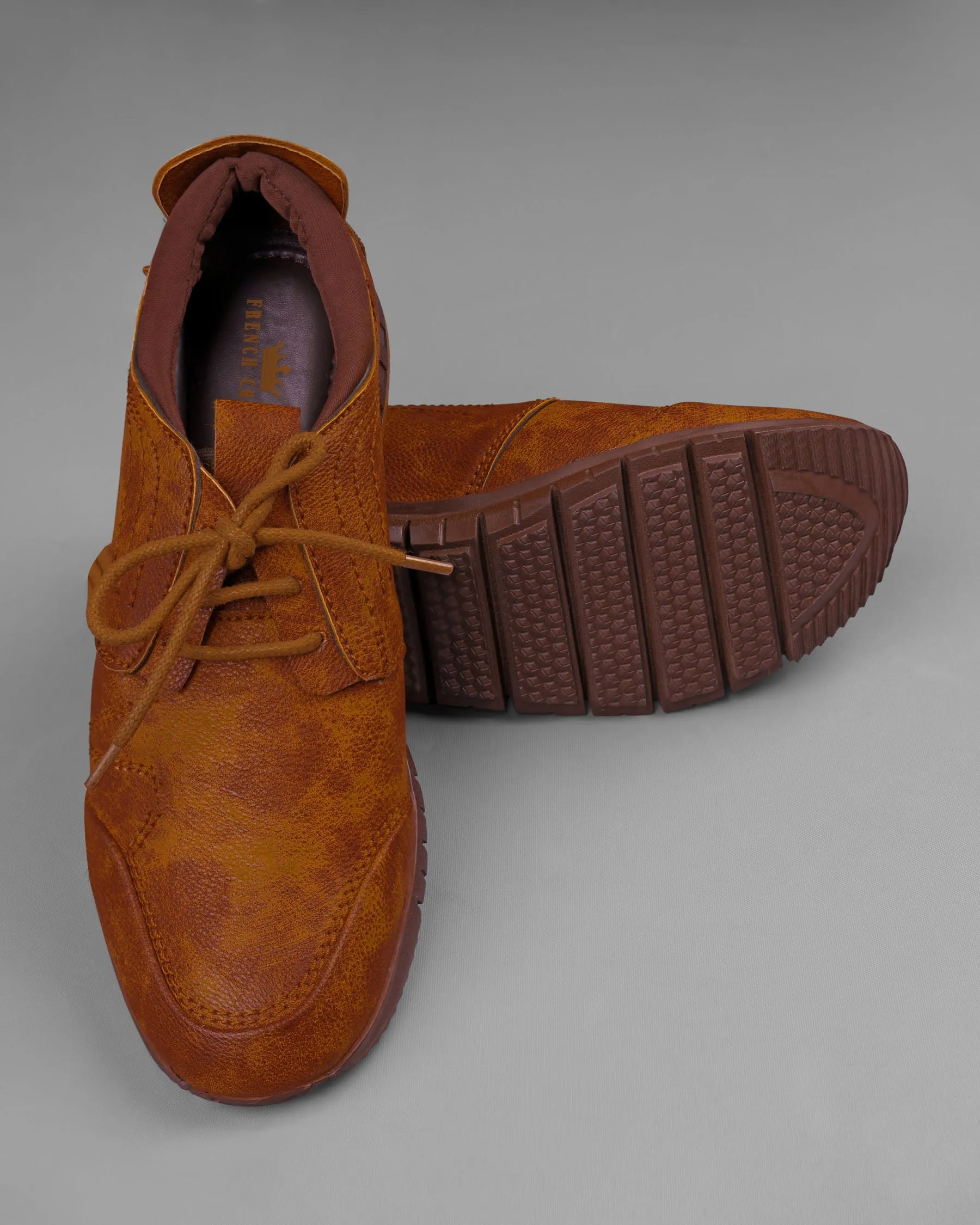 Tan Comfortable and Casual Derby Shoes