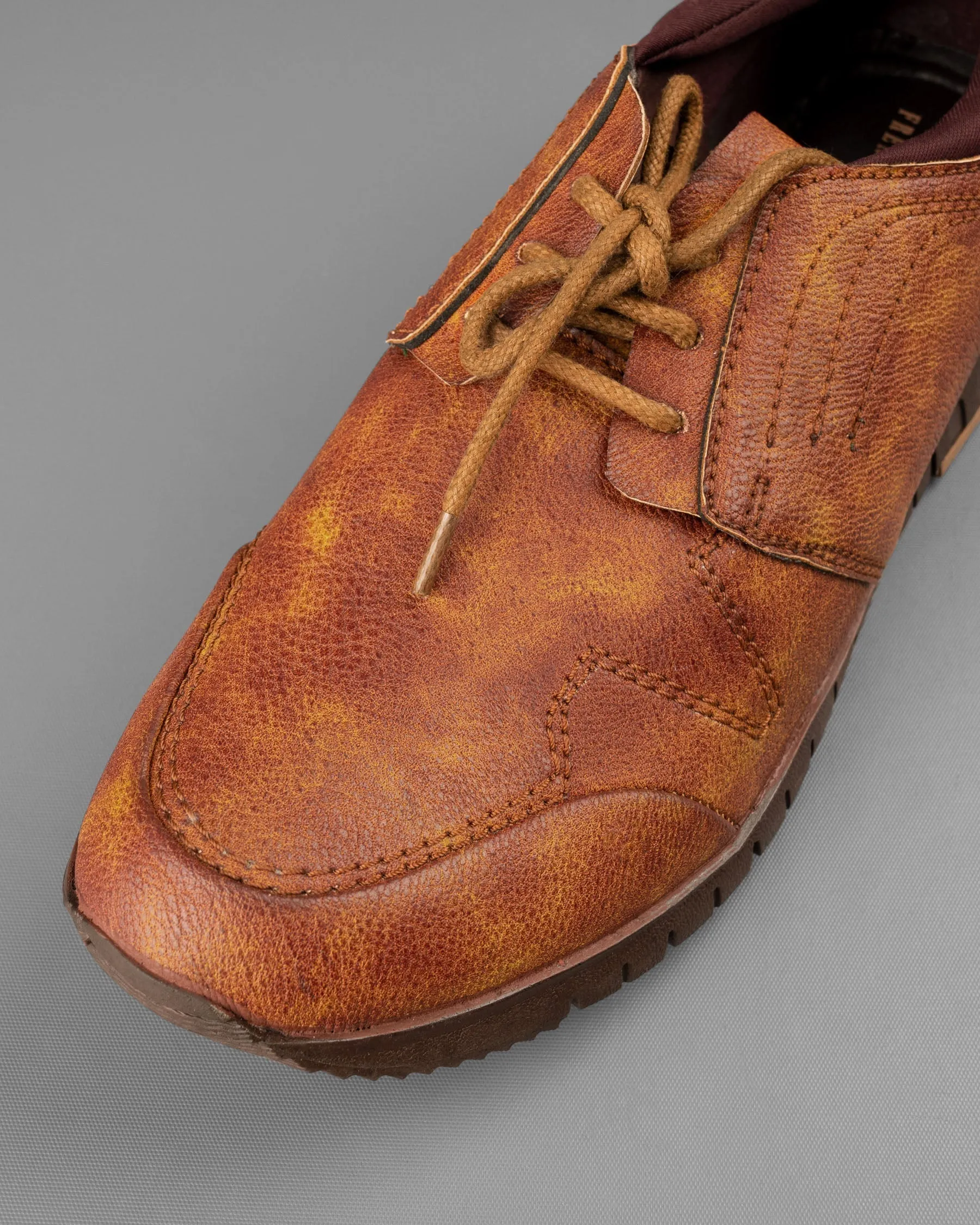Tan Comfortable and Casual Derby Shoes