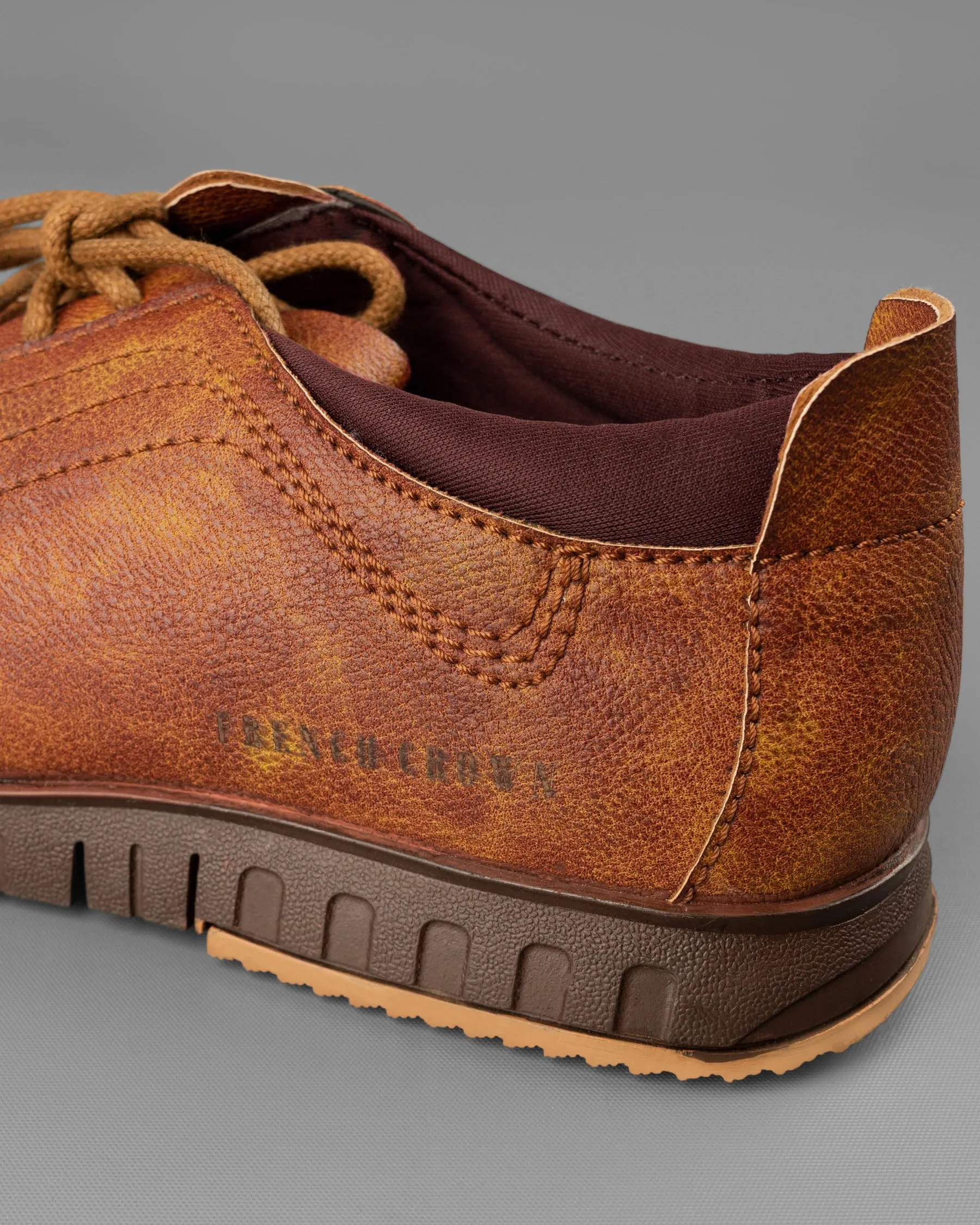 Tan Comfortable and Casual Derby Shoes