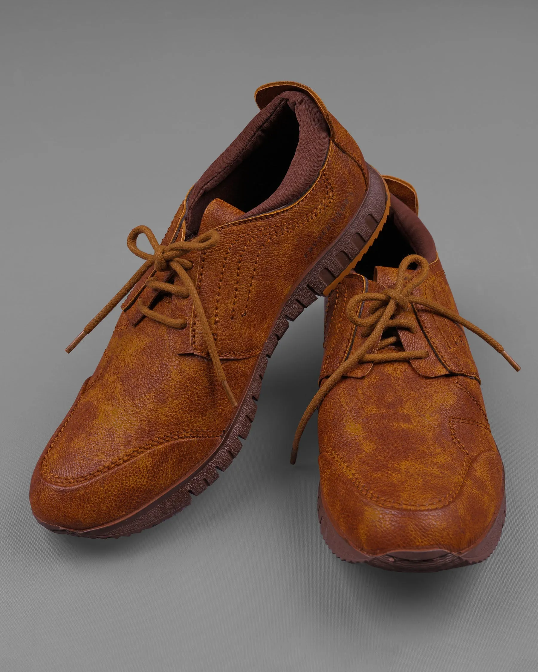 Tan Comfortable and Casual Derby Shoes