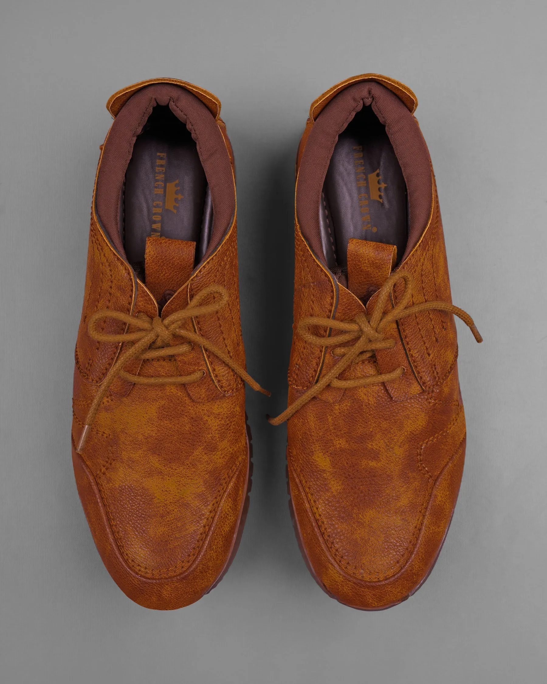 Tan Comfortable and Casual Derby Shoes