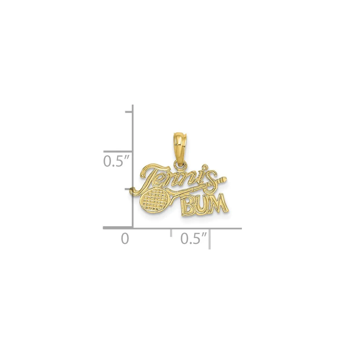 Tennis Bum Pendant (10K)
