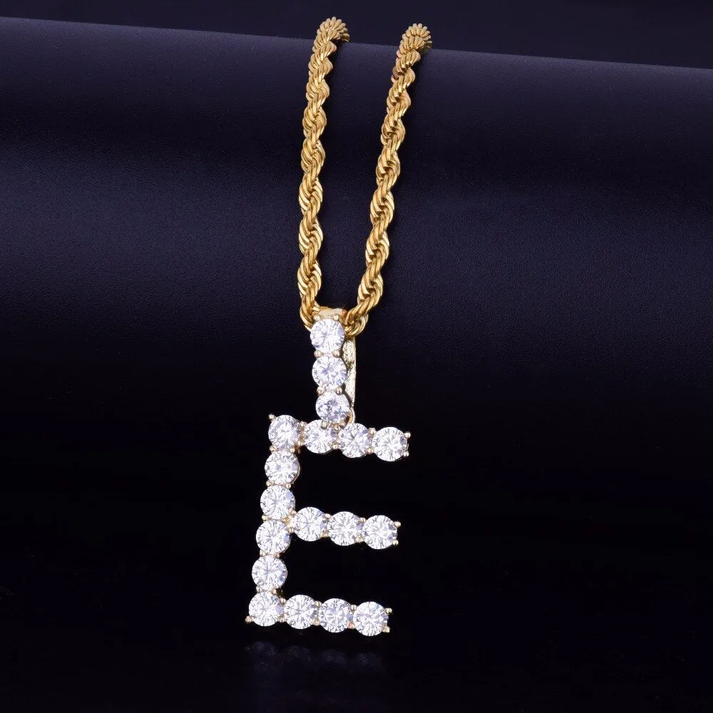 Tennis Initial Letter Necklace