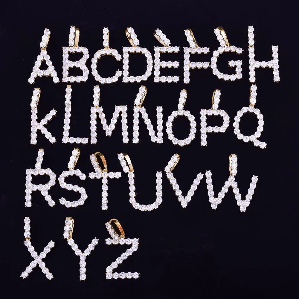 Tennis Initial Letter Necklace