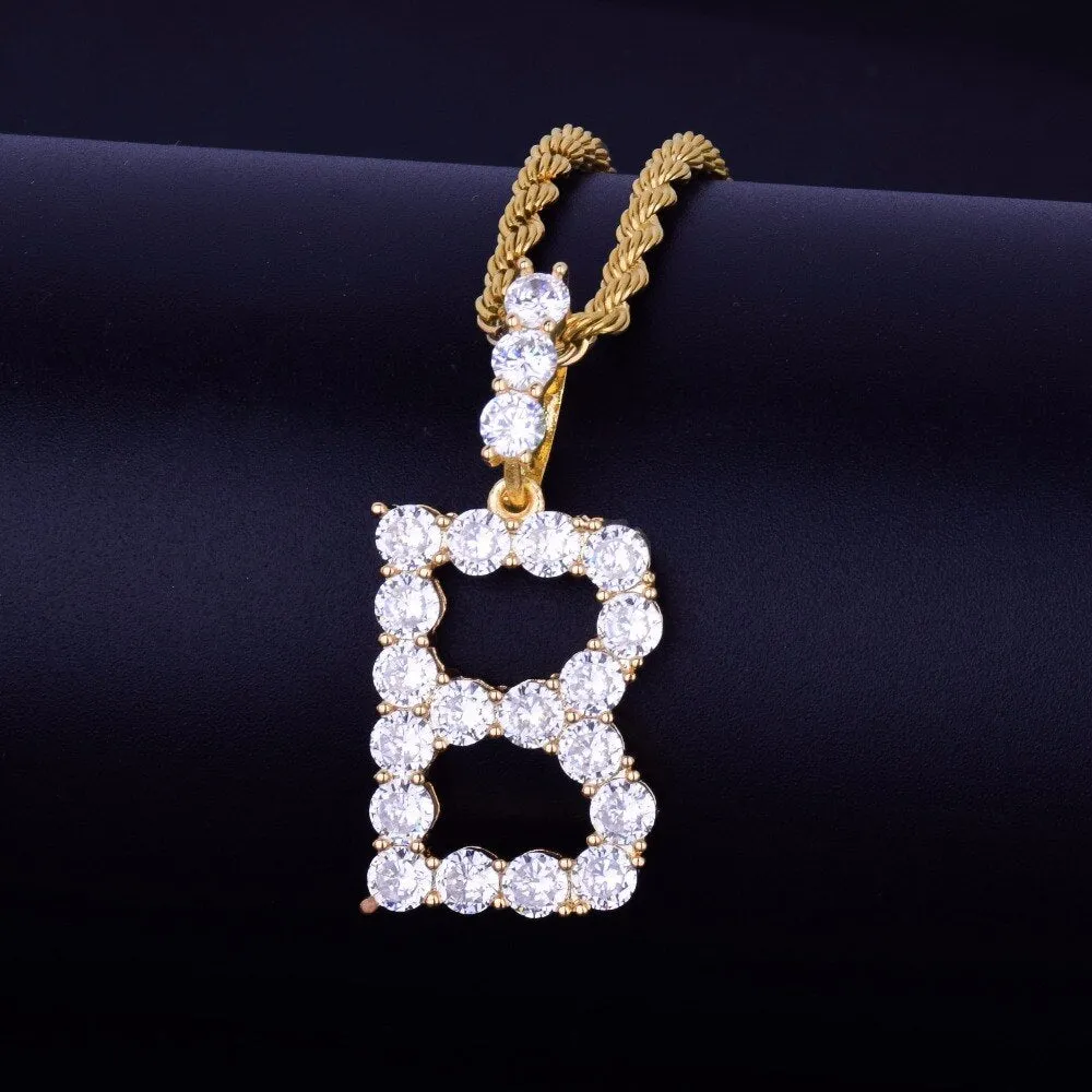 Tennis Initial Letter Necklace