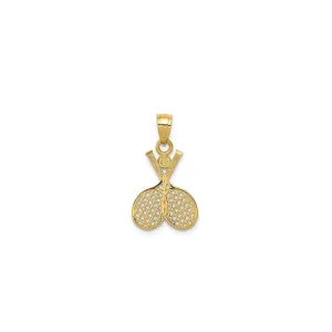 Tennis Racquet Pendant (14K)