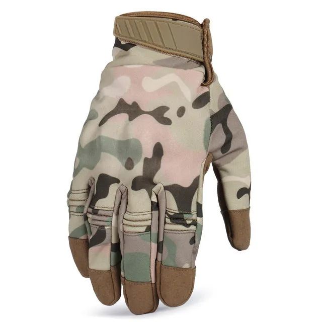 Touch Screen Cold Weather Waterproof Windproof Winter Warmer Fleece Snowboard Bicycle Tactical Hard Knuckle Full Finger Gloves