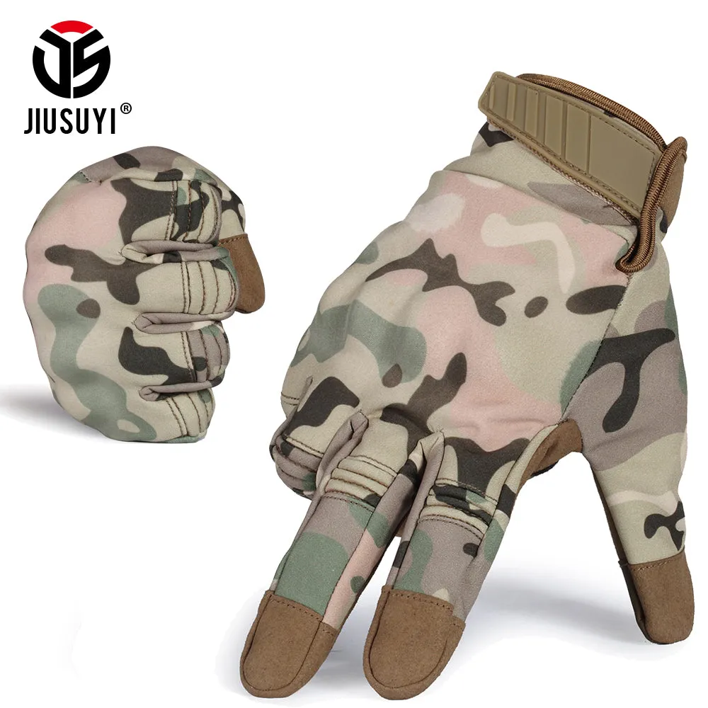 Touch Screen Cold Weather Waterproof Windproof Winter Warmer Fleece Snowboard Bicycle Tactical Hard Knuckle Full Finger Gloves