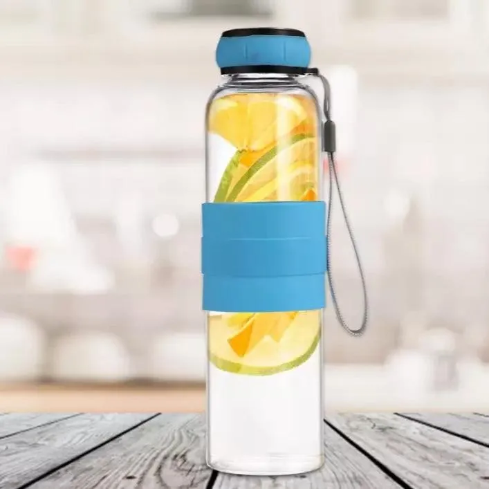 Transparent Glass Sports Water Bottle