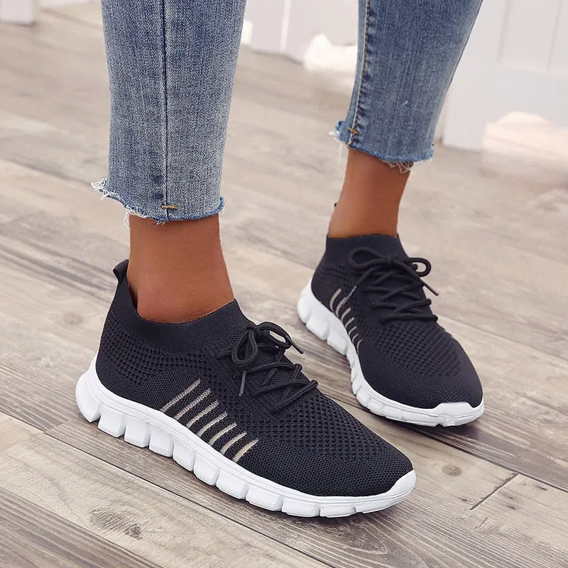 Trendy Mesh Platform Sneakers Socks Shoes Tennis