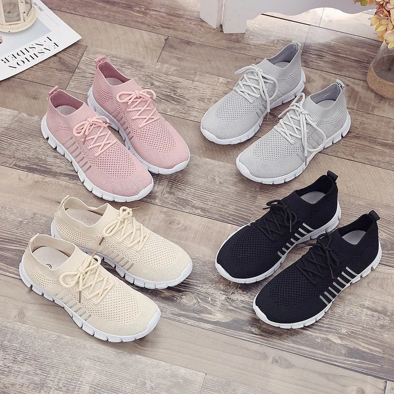 Trendy Mesh Platform Sneakers Socks Shoes Tennis