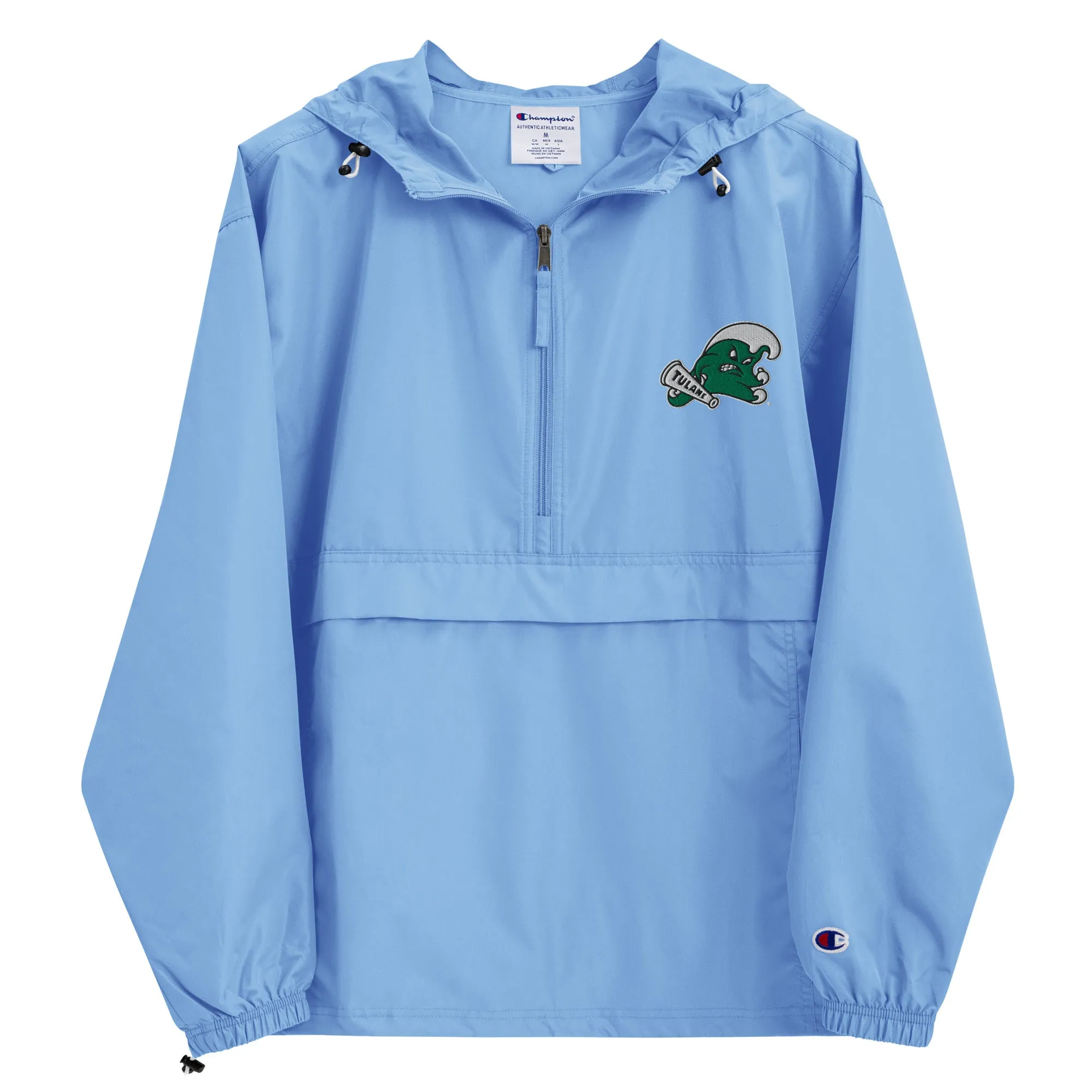 Tulane Half Zip Windbreaker Jacket