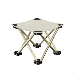 Ultralight Portable Folding Camping Stool with Pocket and Anti-Slip Base - Compact Outdoor Seating