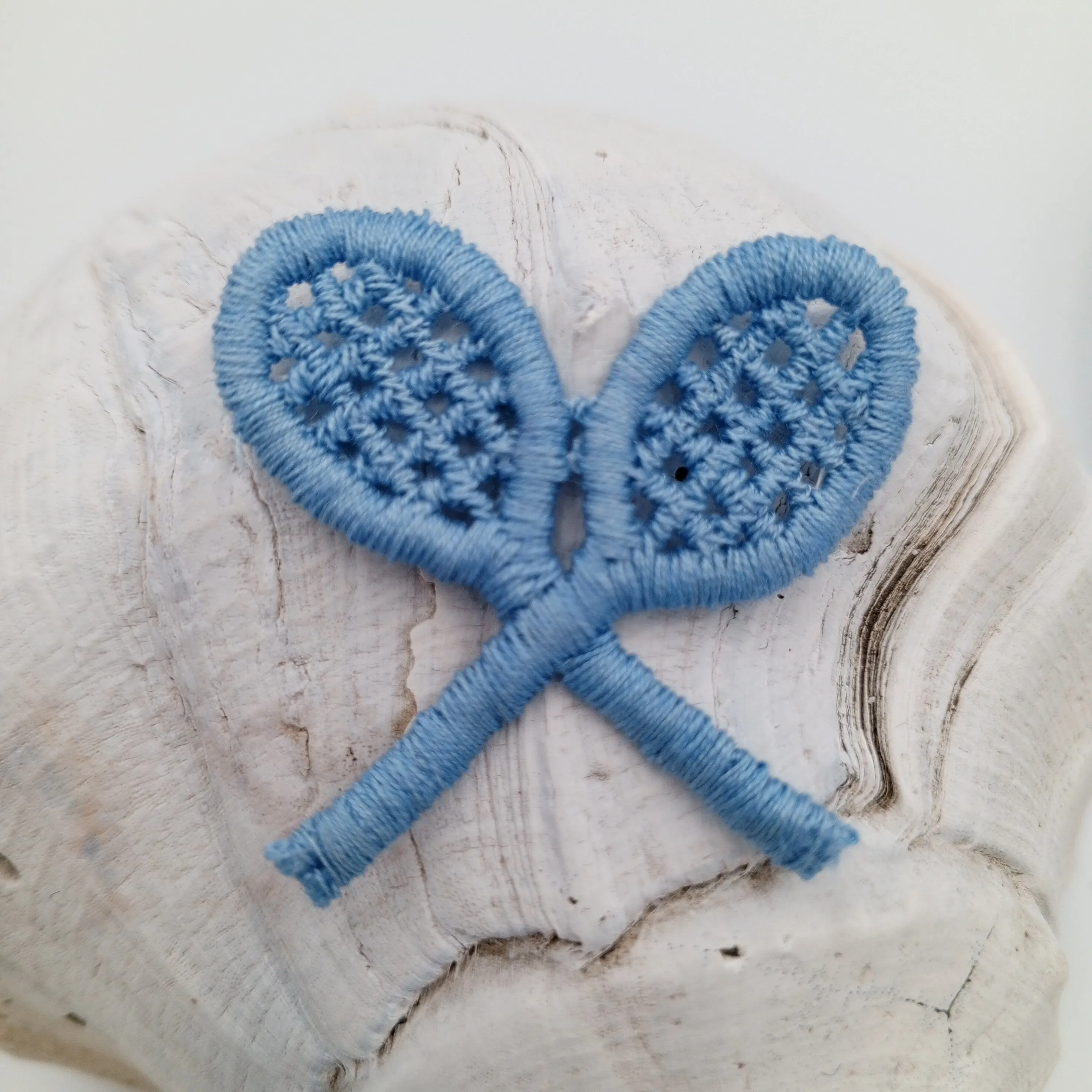 VINTAGE Tennis Patches light blue Embroidered Appliques #917