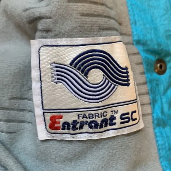 Vintage Descente blue winter ski outdoor jacket insulated retro 80’s shiny sz LG