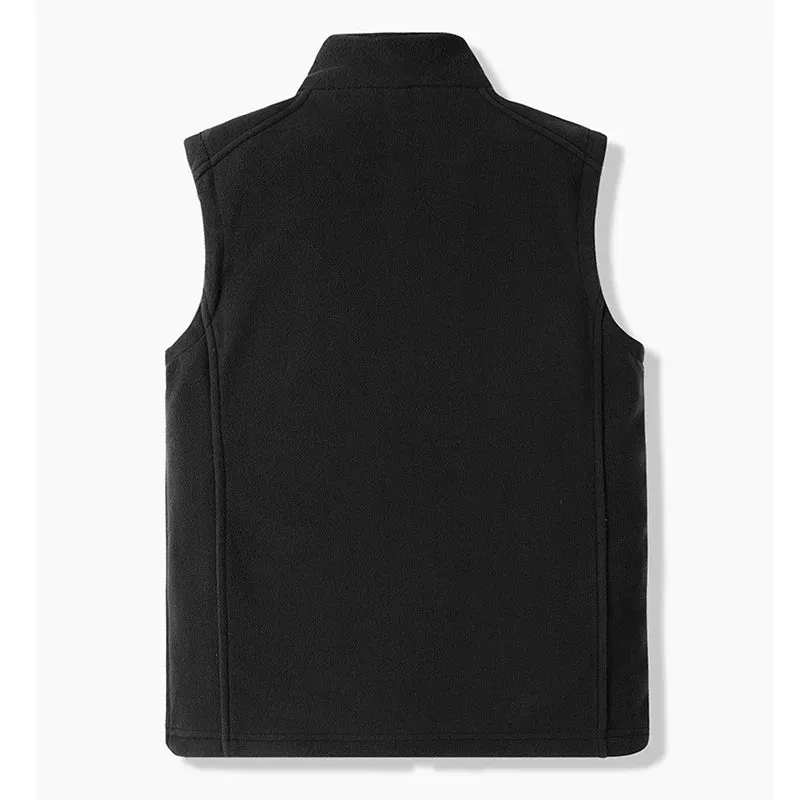 Warm Winter Fleece Vest for Men – Heated, Multi-Pocket Casual Waistcoat for Cycling, Plus Size Options C22