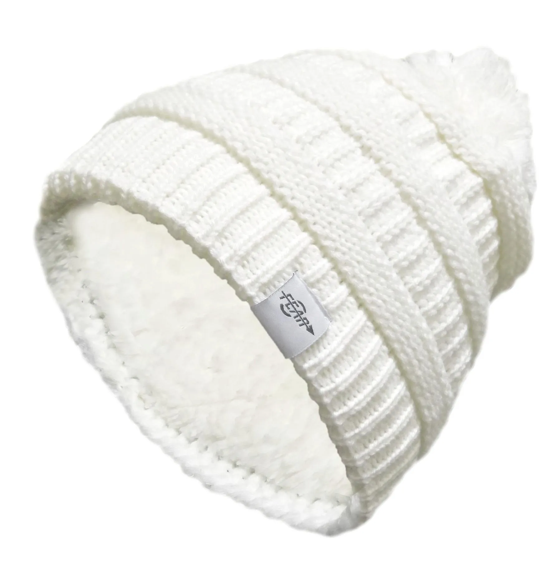 Warmest Plush Insulated Cuff Knit Pom Women Winter Beanie Hat Warm