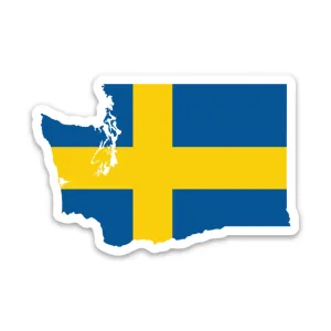 Washington Swedish Flag Sticker