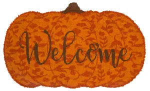 Welcome Pumpkin Natural Fiber Coir Doormat
