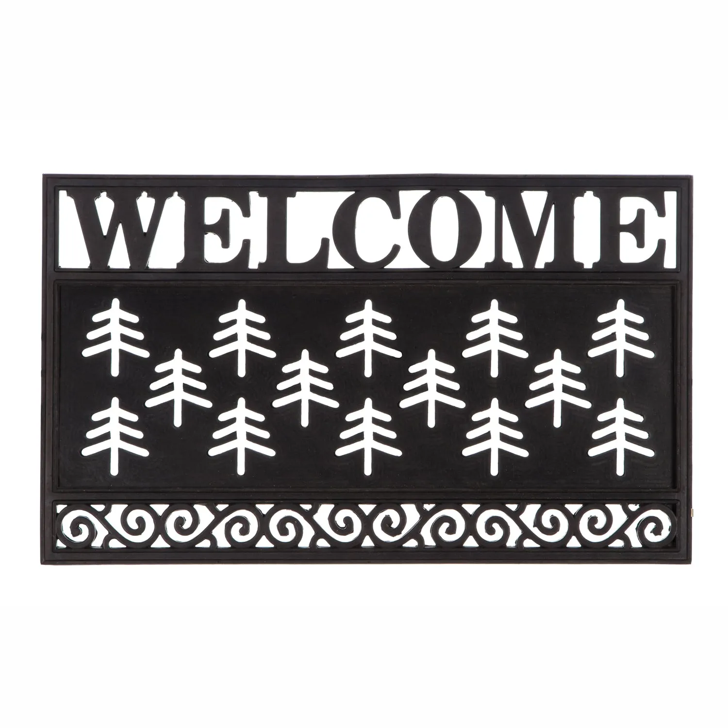 Welcome Scroll Coir Switch Mat Tray,2rms420